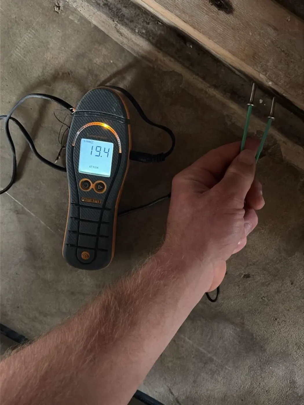 Documented moisture readings in Fountain County, IN